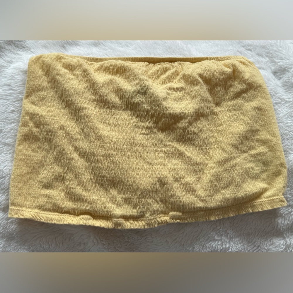 American Eagle Ruched Crop Tube Top